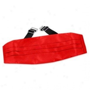 Cummerbund, Satin - Red