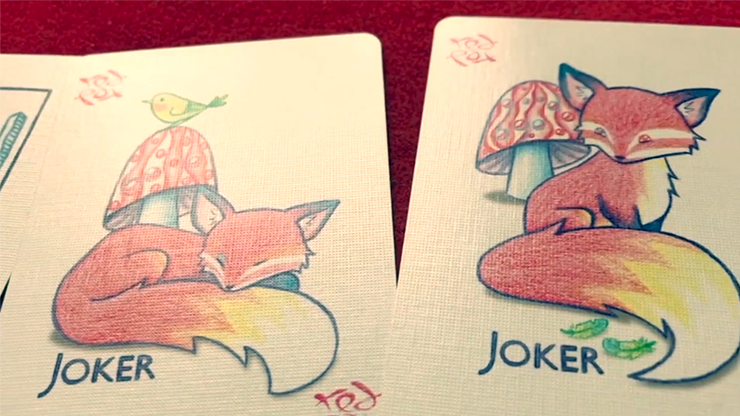 Red Fox Playing Cards by Kelly tenhove and USPCC