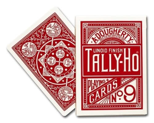 Tally-Ho Fan Back Playing Cards,  Poker Red