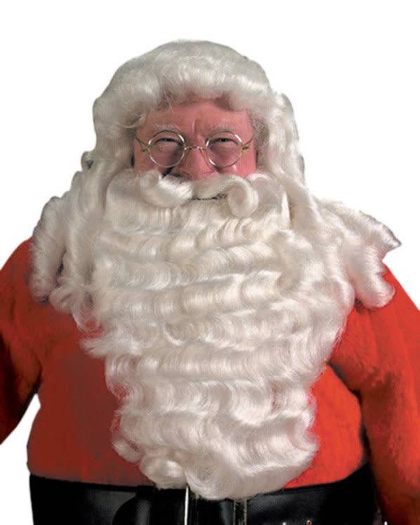 Long Full Natural Santa Wig And Beard Set w/adjustable Mustache  (/202)