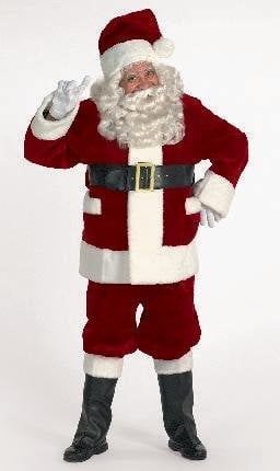 Rich Burgundy Santa Suit With Outer Pockets 42-48