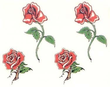 Four Roses Temporary Tattoos