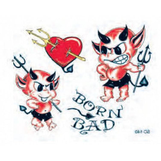 Born Bad Devils Temporary Tattoos