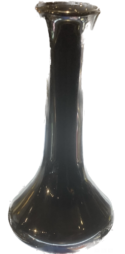 Genie Bottle Plastic Vase Black 7.5 x 3.5 inch