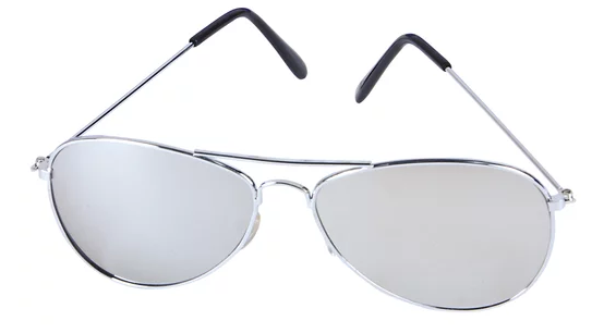 Sunglasses Aviator Silver Frames Mirror Lens Standard Size