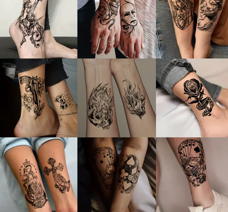 Tattoos Black - EACH Assorted 3.85in H x2.28in