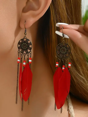 Earrings Dangle Dream Catcher