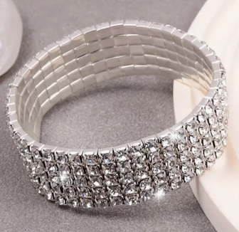 Rhinestone Bracelet Elastic