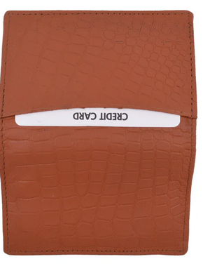 Wallet RFID Block Croc Tan P 70CRTN