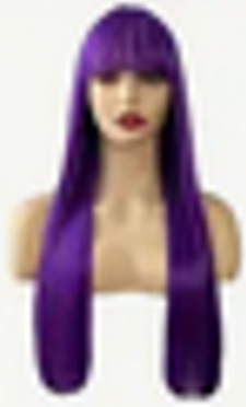 Long Pageboy, Purple Wig