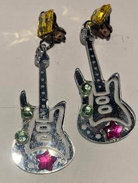 Clip On Earrings Guitar Mirrors