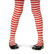 Nylon Striped Stockings - Red/White