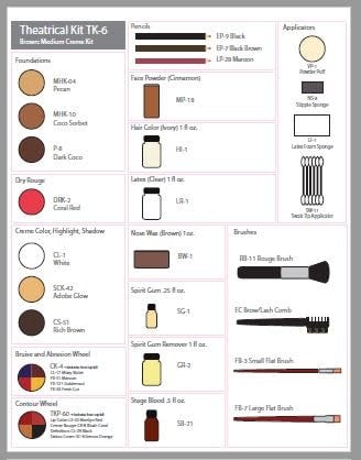 Creme Make Up Kit TK-6 Brown: Lt-Med by Ben Nye