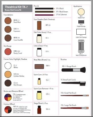 Creme Make Up Kit TK-7 Brown: Med-Dk by Ben Nye