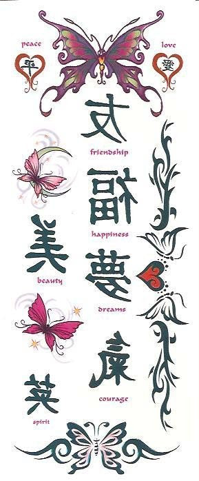 Asian Butterflies Temporary Tattoos by Johnson And Mayer