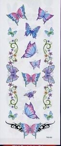 Glitter Butterfly Garden Temporary Tattoos