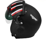 Helmet Top Gun Fighter Pilot Helmet - Black