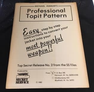 Book USED The Topit Book w/Pattern by Michael Ammar AUTOGRAPHED 1st Ed 1983 w/Dust Jacket G