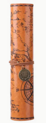 Treasure Map Pencil Case - Smooth Brown