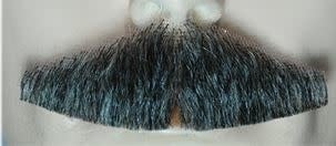 Triangle Moustache, Grey Human Hair