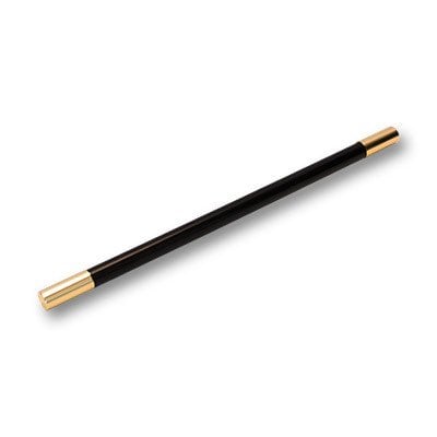 Mini Magic Wand Black w/Gold Tips, Metal - W004 by Tango Magic