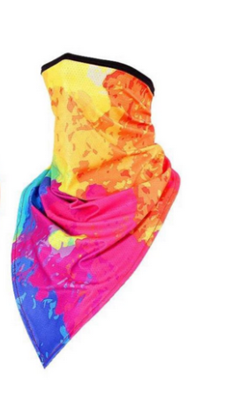 Neck Gaiter, Tie Dye Zones