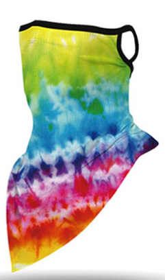 Neck Gaiter, Whitish Tie Dye