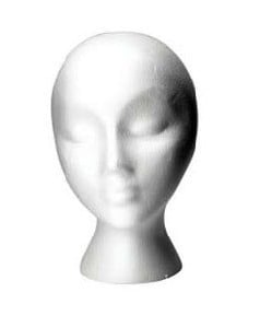 USED Styrofoam Wig Head - Assorted Styles