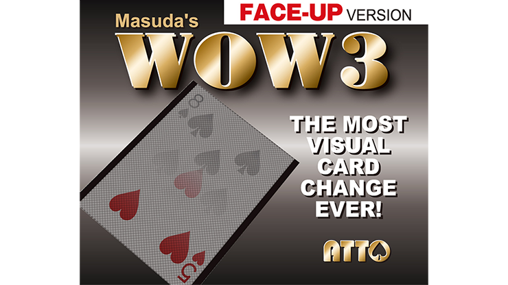 WOW 3 Face-Up Gimmick and Online Instructions by Katsuya Masuda - Trick from Atto