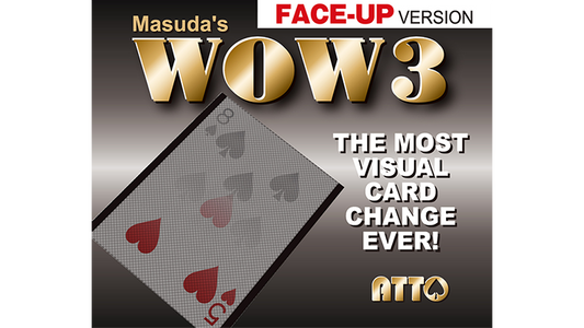 WOW 3 Face-Up Gimmick and Online Instructions by Katsuya Masuda - Trick from Atto